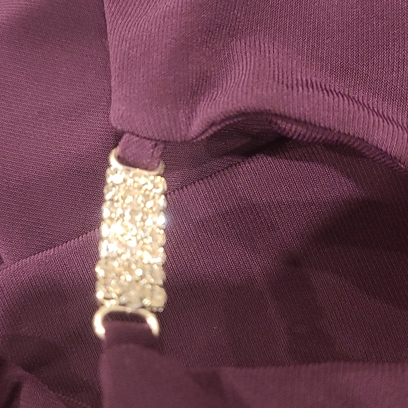 Tiana B purple stretch jumpsuit with bling - Picture 7 of 9